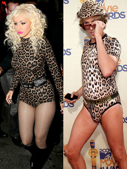 BRÜNO VS. CHRISTINA photo | Christina Aguilera, Sacha Baron Cohen