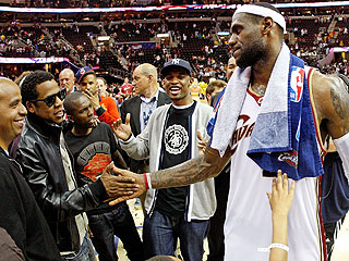 Jay-Z, N.Y. Yankees Cheer LeBron in Cleveland