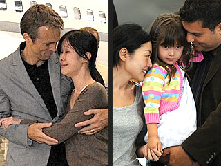 They're Home! Laura Ling & Euna Lee Are Back in the U.S. Bill Clinton, Hillary Rodham Clinton, Lisa Ling