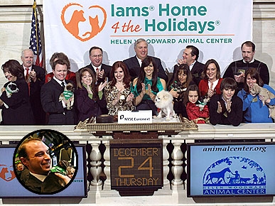 PHOTO: Orphaned Pups and Kittens Ring Opening Bell at New York Stock Exchange