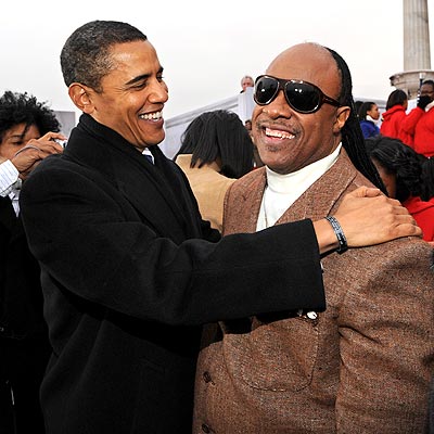 MEET & GREET photo | Barack Obama, Stevie Wonder