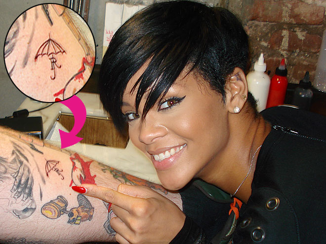 Rihanna#39;s New Guns! … Tattoos
