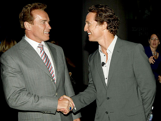 REACHING OUT photo | Arnold Schwarzenegger, Matthew McConaughey