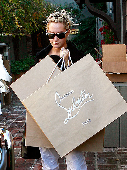 Ashley Tisdale on a shoe shopping trip
