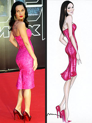 Get Party-Ready in Megan Fox’s Fuchsia Giorgio Armani Dress 