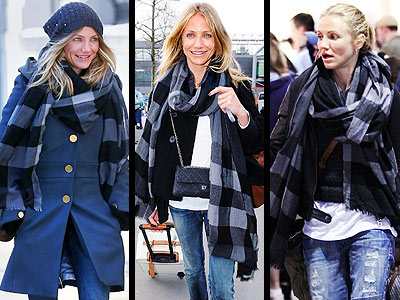 BURBERRY SCARF  photo | Cameron Diaz