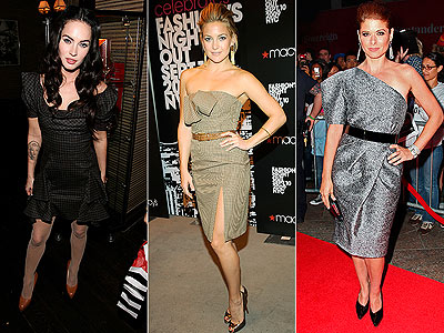 SUITING DRESSES | Debra Messing, Kate Hudson, Megan Fox