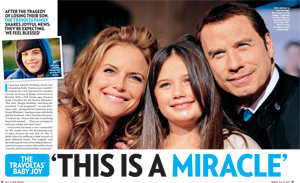'This is a Miracle': The Travoltas' Baby Joy
