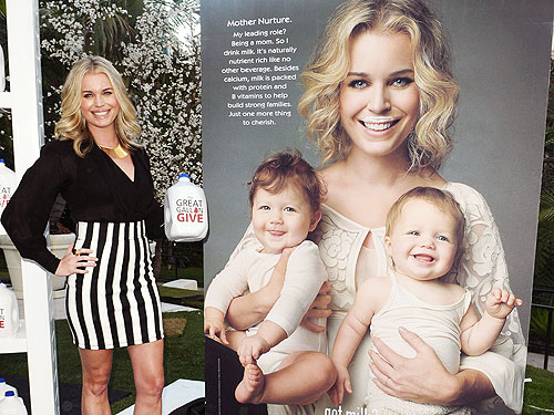 Rebecca Romijn Unveils New Milk Ad Featuring Twin Daughters