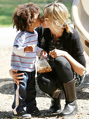 heidi klum kids lou. Heidi Klum and son Johan Riley