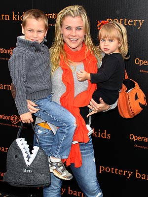 Spotted Alison Sweeney and Kids Trick or Treat
