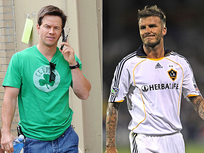 photo | David Beckham, Mark Wahlberg