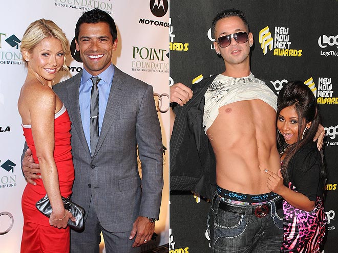 photo | Kelly Ripa, Mark Consuelos, Mike Sorrentino, Nicole Polizzi