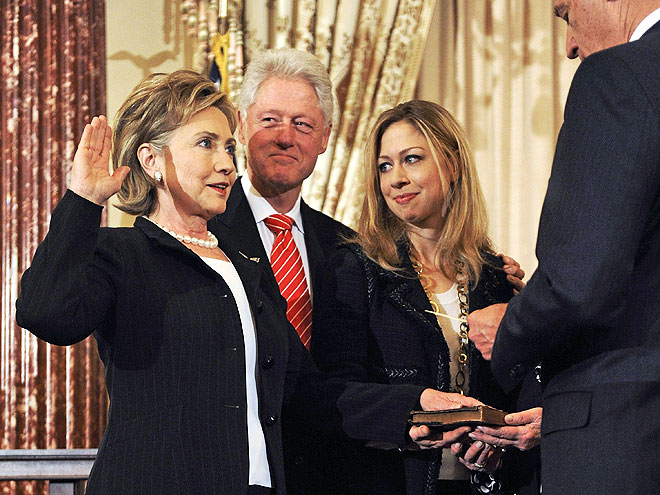PARTY OF THREE photo | Bill Clinton, Chelsea Clinton, Hillary Rodham Clinton