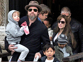 The Jolie-Pitts Take a Boat Trip in Venice