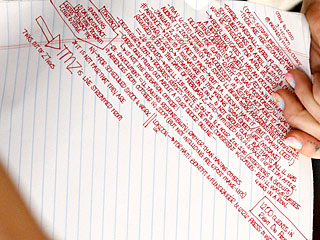 PHOTO: Lindsay Lohan's Meticulous Courtroom Notes| Crime & Courts, Lindsay Lohan