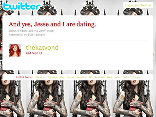 Kat Von D Tweets – Then Deletes – She's Dating Jesse James
