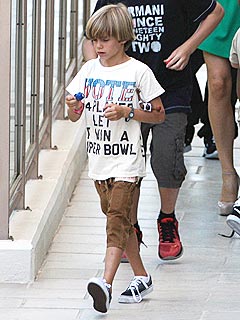 Romeo Beckham on Romeo Beckham Celebrates 8th Birthday Lakers Style