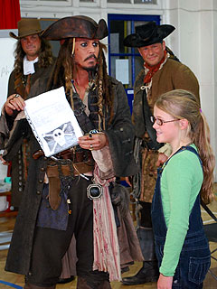 Johnny Depp Makes Girl's Dream Come True with School Visit