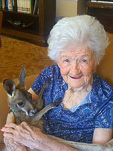 Alzheimer's Patients 'Hoppy' to See Theo the Baby Kangaroo