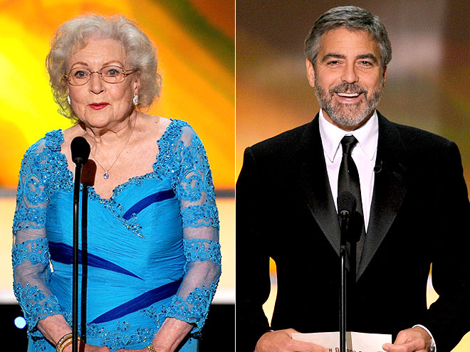 photo | Betty White, George Clooney
