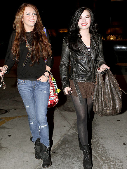 STEPPIN' OUT photo Demi Lovato Miley Cyrus