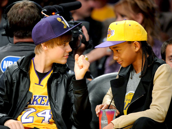 justin bieber and jaden smith at lakers game. Jaden Smith, Justin Bieber