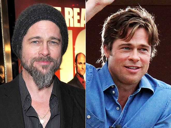 BRAD'S DISAPPEARING BEARD photo | Brad Pitt