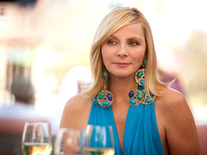 TURQUOISE STATEMENT EARRINGS photo | Kim Cattrall