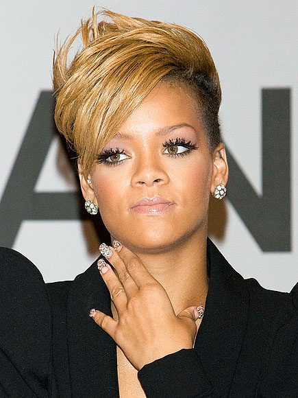 Rihanna Red Nails