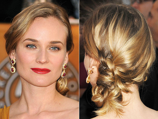 DIANE'S BRAIDED CHIGNON photo Diane Kruger