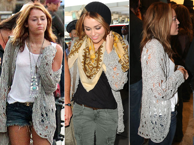 TOPSHOP CARDIGAN photo | Miley Cyrus
