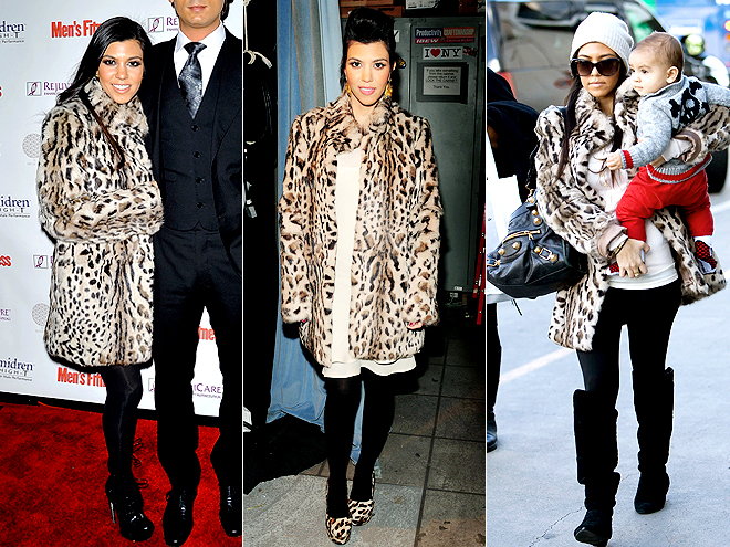 LEOPARD COAT photo | Kourtney Kardashian