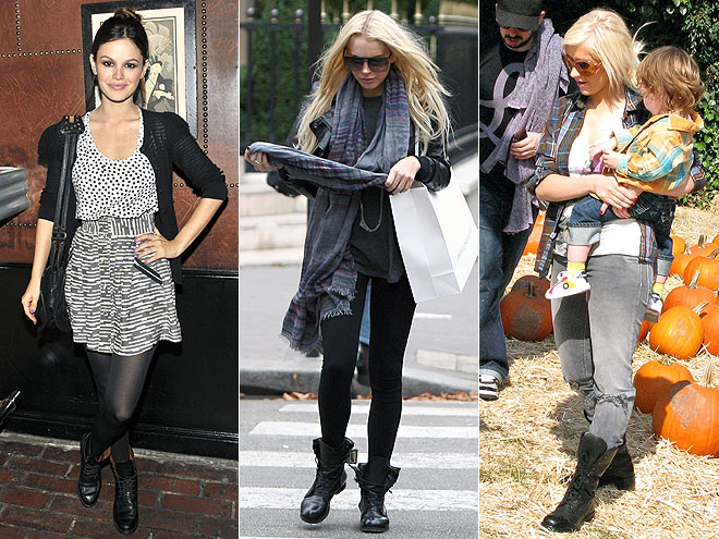 UNLACED COMBAT BOOTS  photo | Christina Aguilera, Lindsay Lohan, Rachel Bilson