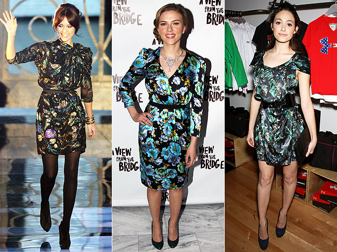 METALLIC FLORALS photo | Emmy Rossum, Jessica Alba, Scarlett Johansson