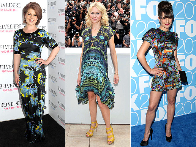 BLACK-AND-BLUE PRINTS photo | Kelly Osbourne, Lea Michele, Naomi Watts