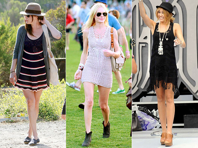 CROCHET DRESSES  photo | Kate Bosworth, Liv Tyler, Miley Cyrus