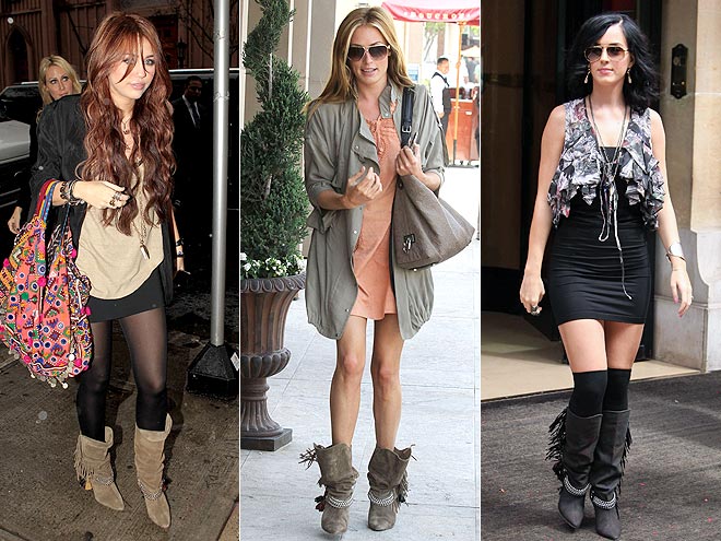 FRINGED BOOTS  photo | Cat Deeley, Katy Perry, Miley Cyrus