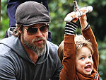 Brad Pitt Takes the Kids to the Park