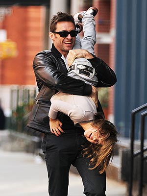 Spotted: Hugh Jackman’s Topsy-Turvy Tot