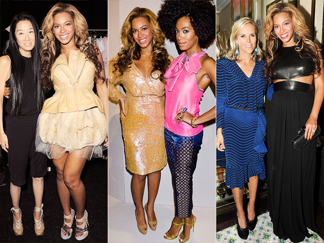 FRONT-ROW GLOW photo | Beyonce Knowles, Solange Knowles, Tory Burch, Vera Wang