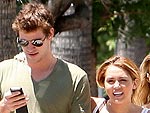Miley Cyrus Dines Al Fresco with Liam and Chris Hemsworth | Liam Hemsworth, Miley Cyrus