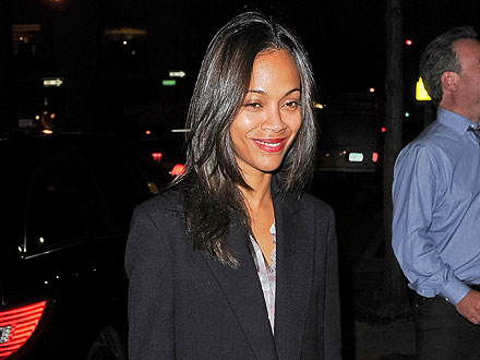 Zoe Saldana Downs Oysters and Dances in Manhattan
