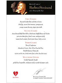 What the Stars Ate (and Sang) at the Barbra Streisand MusiCares Tribute