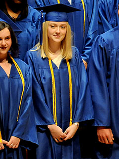 Congrats! Dakota Fanning Graduates High School