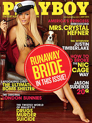 Crystal Harris's Playboy Cover Gets 'Runaway Bride' Sticker | Crystal Harris