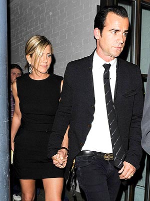 jennifer aniston and justin theroux. Jennifer Aniston and Justin Theroux at London's Shoreditch House