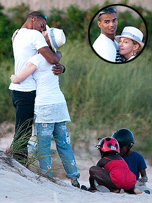 Madonna, Brahim Zaibat in Birthday Embrace