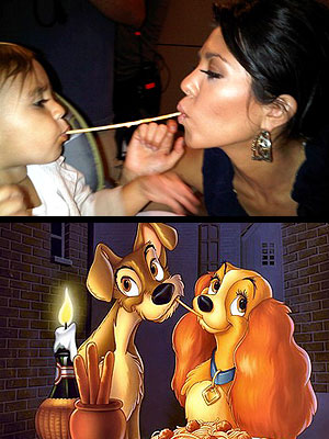 Kourtney Kardashian & Son Mason Channel Lady and the Tramp | Kourtney Kardashian