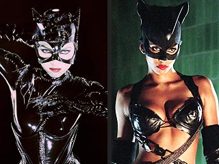 Anne Hathaway Steps Out in Her Catwoman Costume| Movie News, Anne Hathaway, Halle Berry, Michelle Pfeiffer